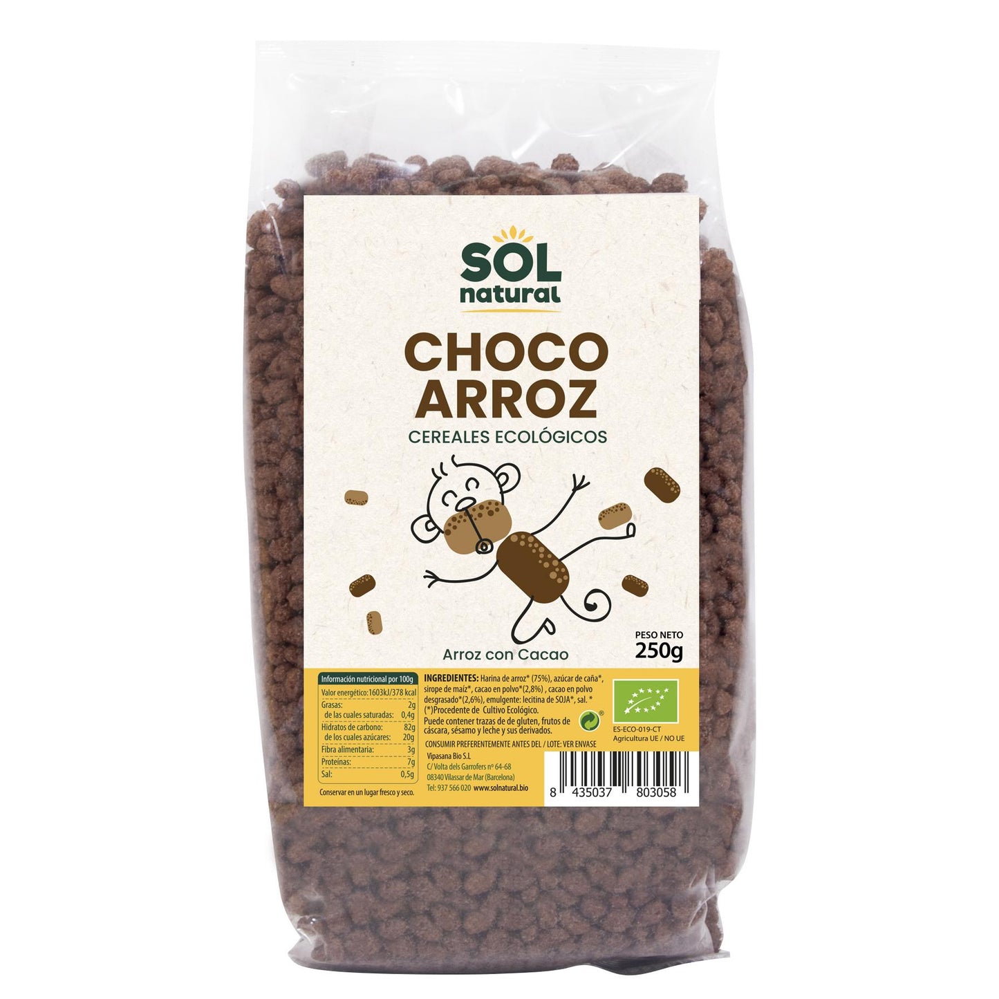 Płatki Choco Puffed Rice bio Sol Natural 250 g