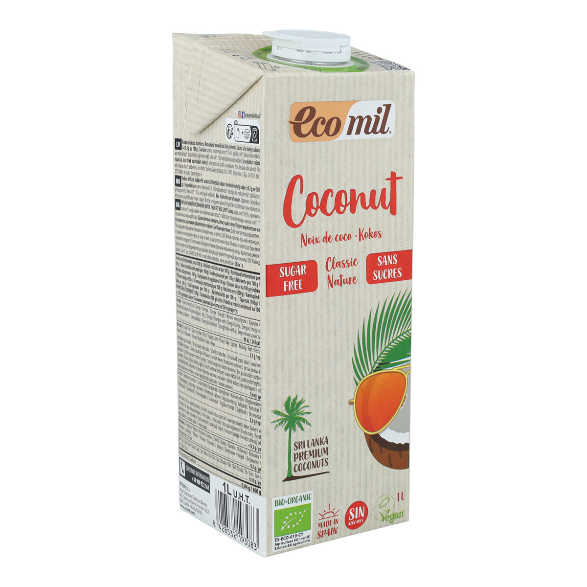 6x Pack Classic Nature Organic Coconut Drink Ecomil 1 L