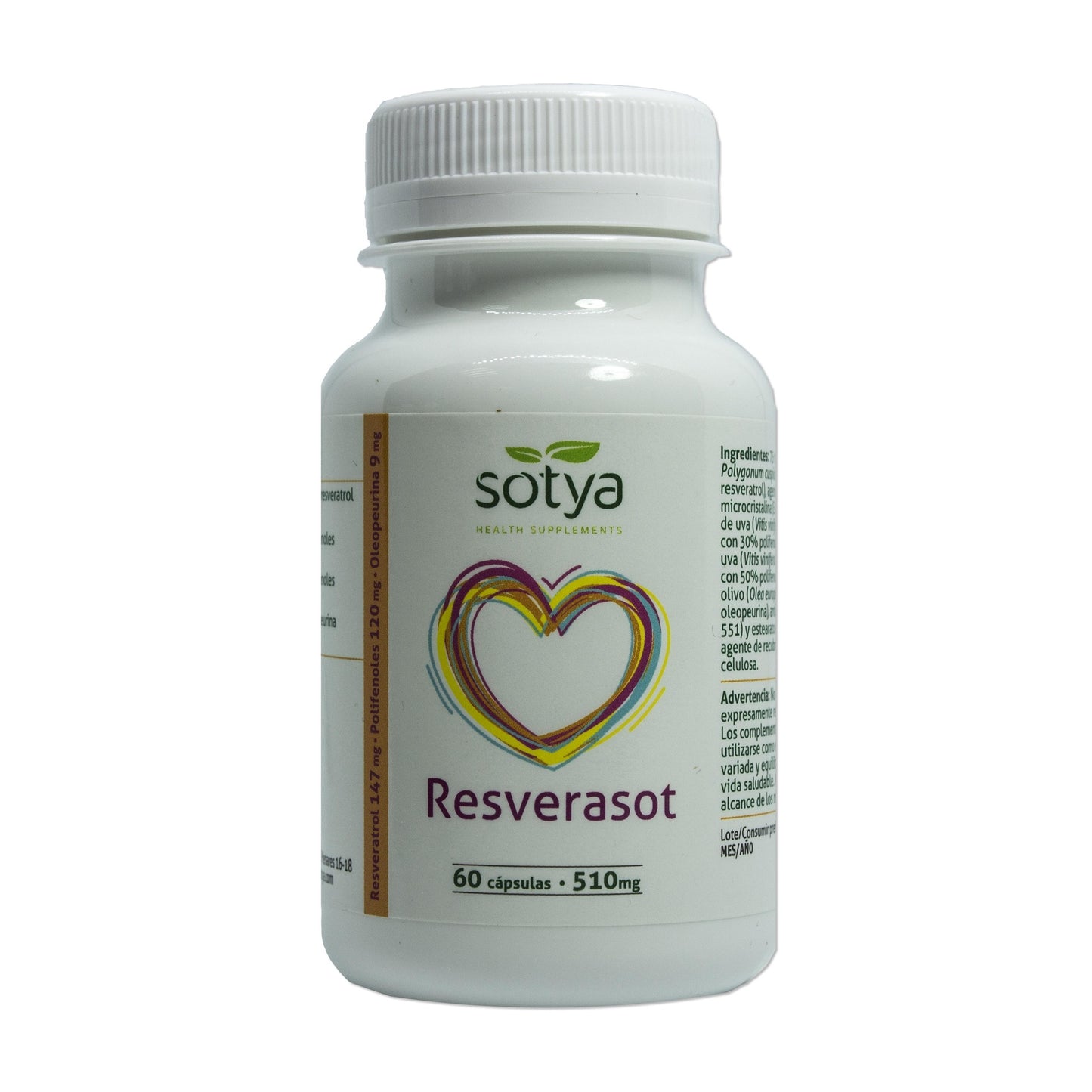 Sotya Resveratrol 510 mg, 60 capsules