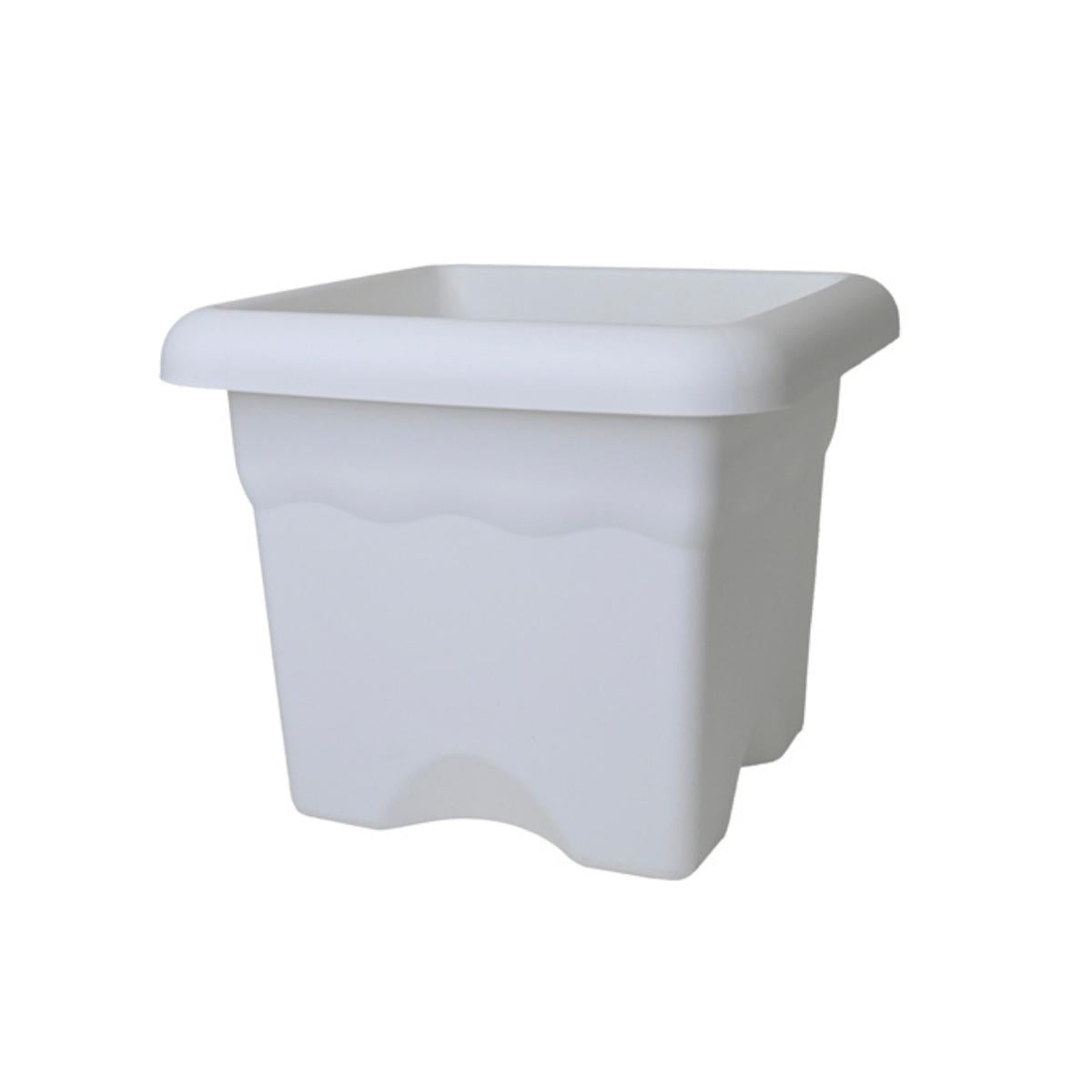 Vaso quadrato terra bianco 26 x 26 x 21