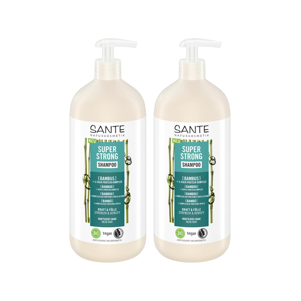 2-pack superstark bambuschampo Sante 950 ml