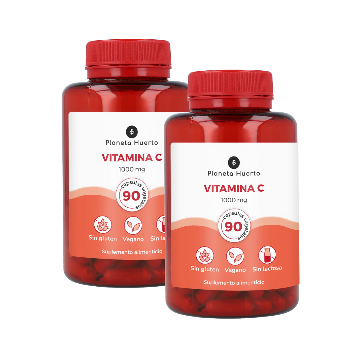 Confezione 2x Vitamina C 1000 mg Planeta Huerto 90 capsule vegetali
