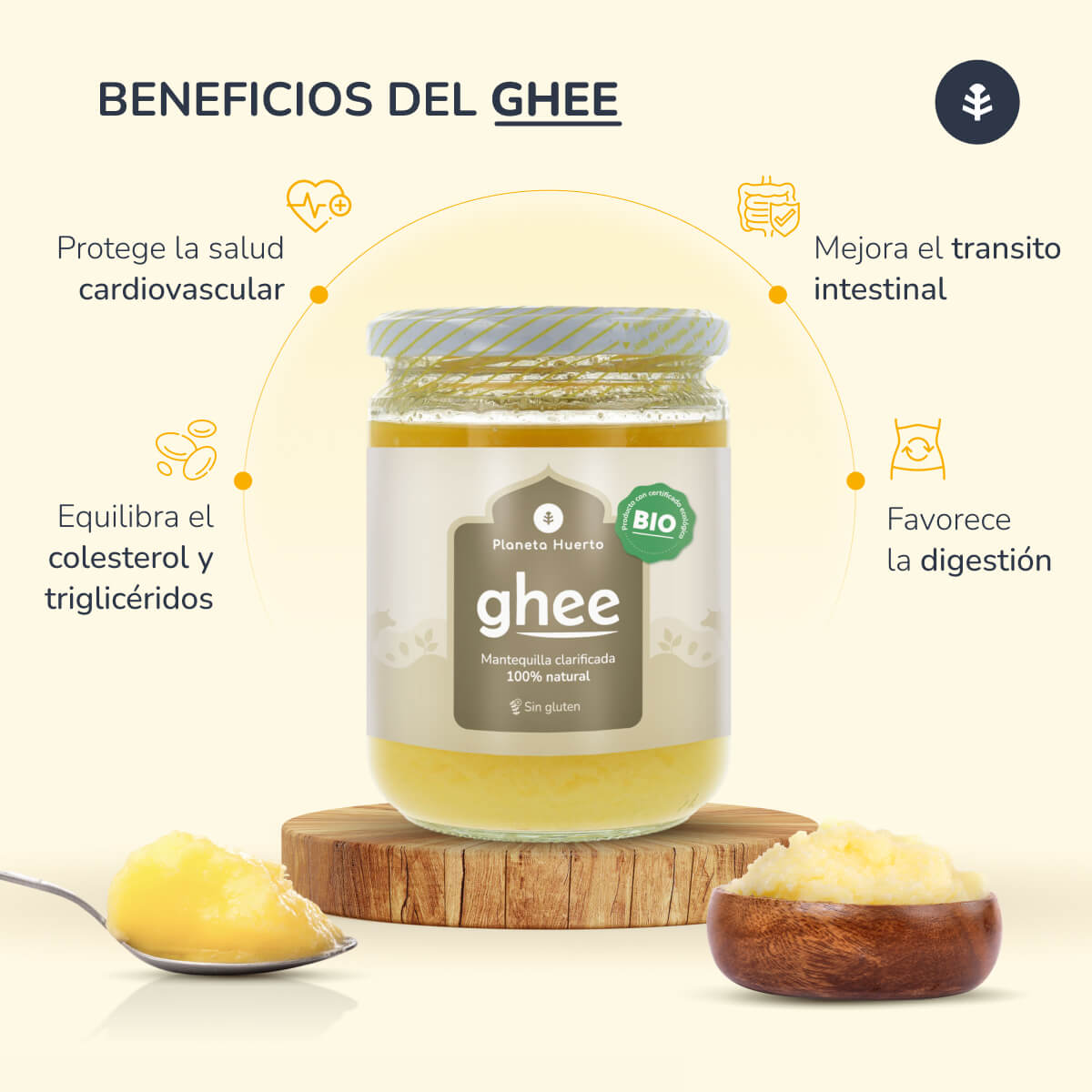 Ghee geklaarde boter ECO Planeta Huerto 500 gr