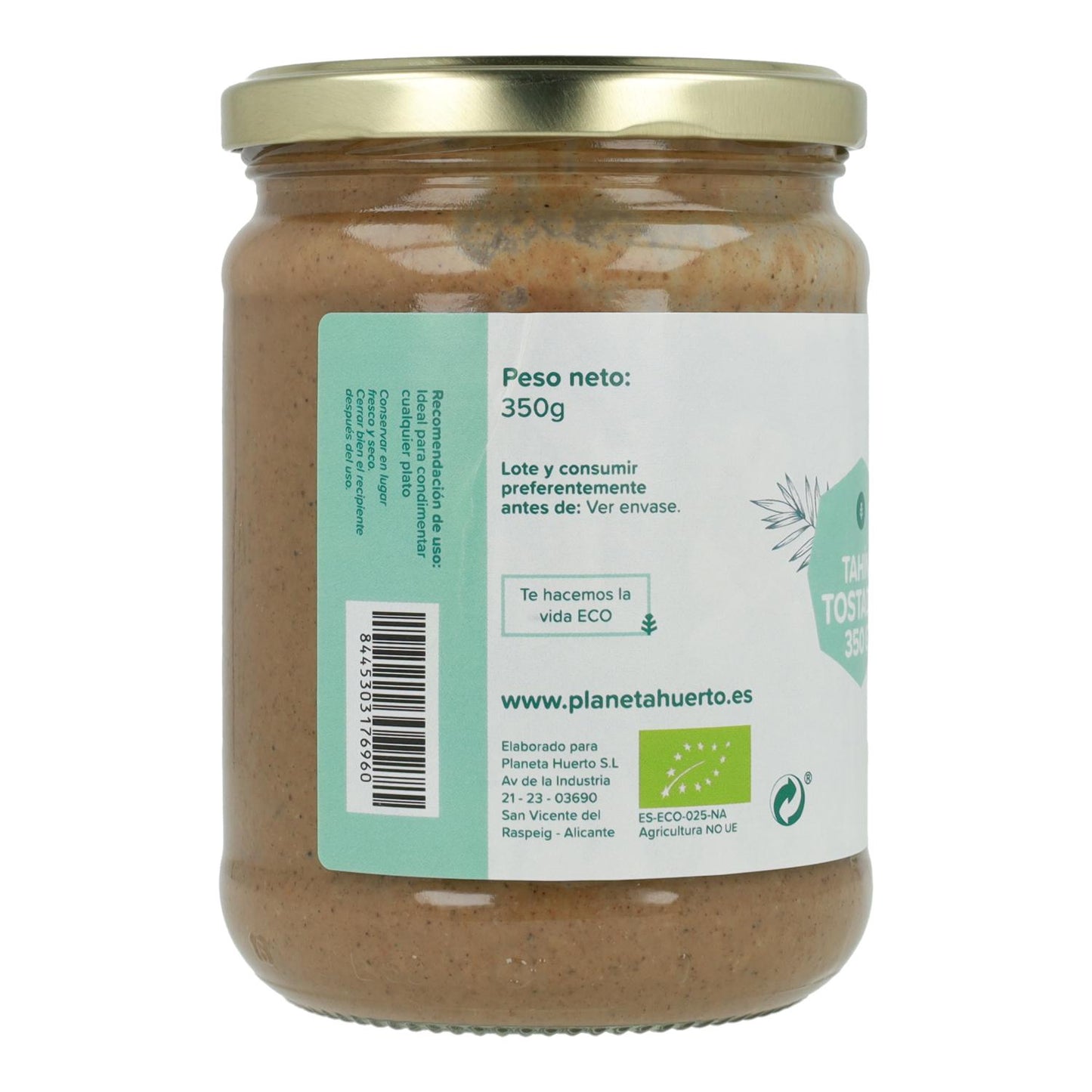 Tahin sésamo tostado ECO Planeta Huerto 350 gr