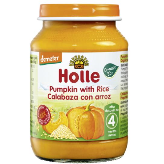 Vasetto ECO di zucca e riso +4 mesi Holle, 190 g