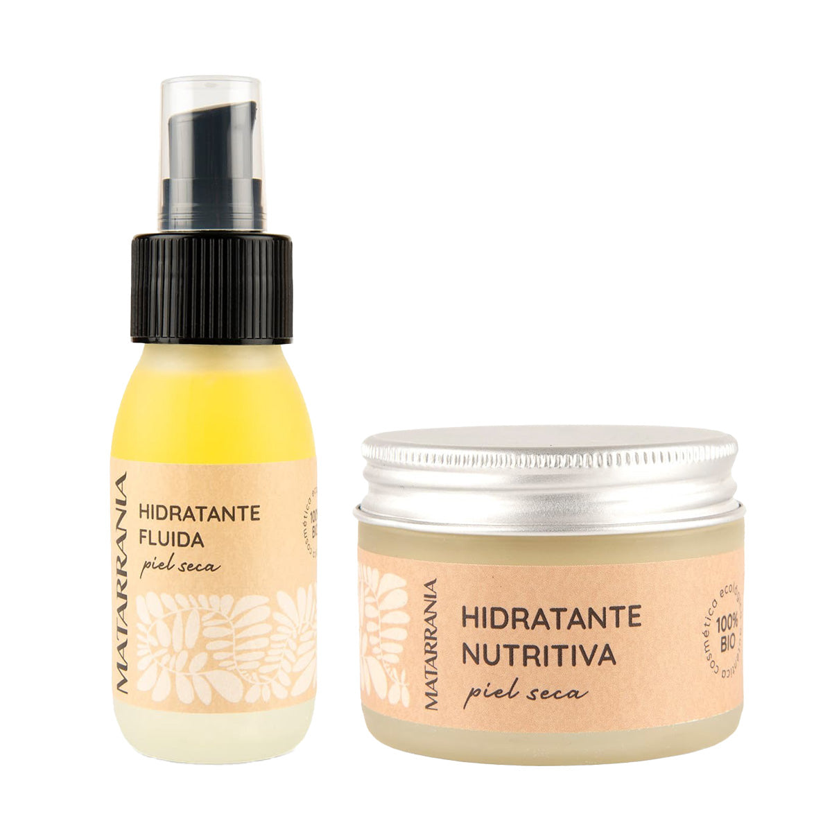 Pack med fuktighetskräm för torr hud Bio 30 ml + fuktighetsfluid för torr hud 100 % BIO 60 ml, Matarrania
