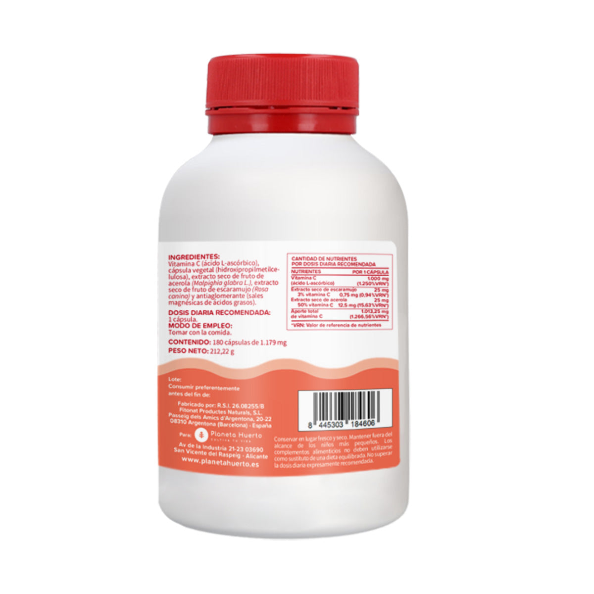 Confezione 3xVitamina C 1000 mg Planeta Huerto 180 capsule vegetali