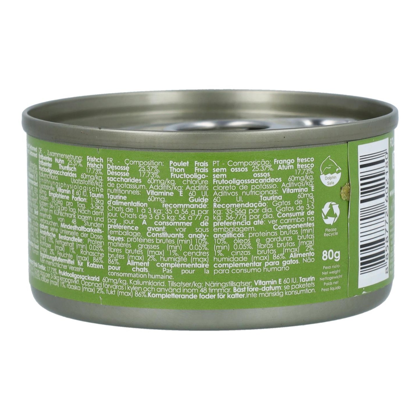 Kit Cat Lata Toppers - Pollo & Tonno 80 g Cibo umido per gatti in gelatina