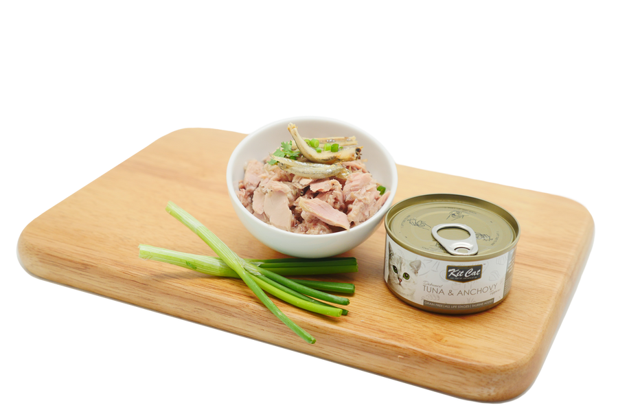 Kit Cat Blikjes Toppers - Tonijn & Ansjovis 80 g Natvoer voor katten