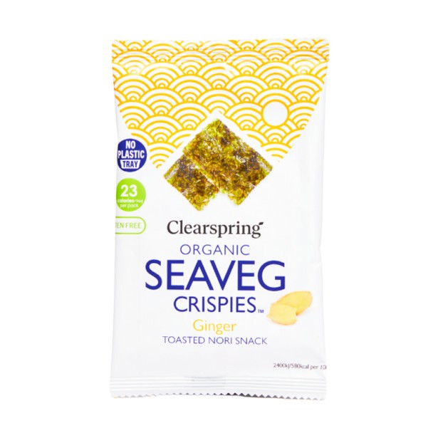 Snack aux algues Nori et gingembre bio Clearspring 4 g