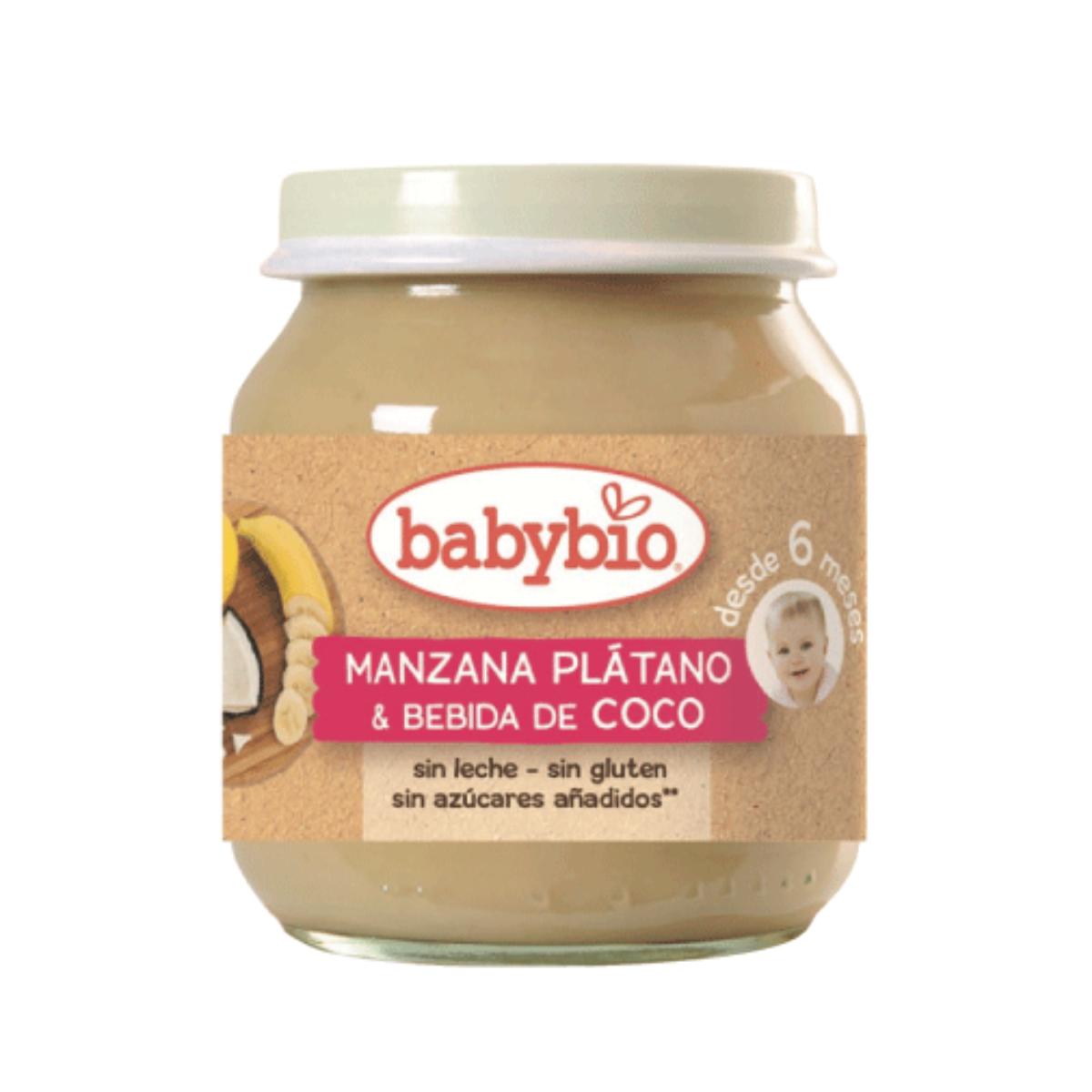 Słoiczek Jabłko, banan i napój kokosowy Babybio, 130 g, Babybio