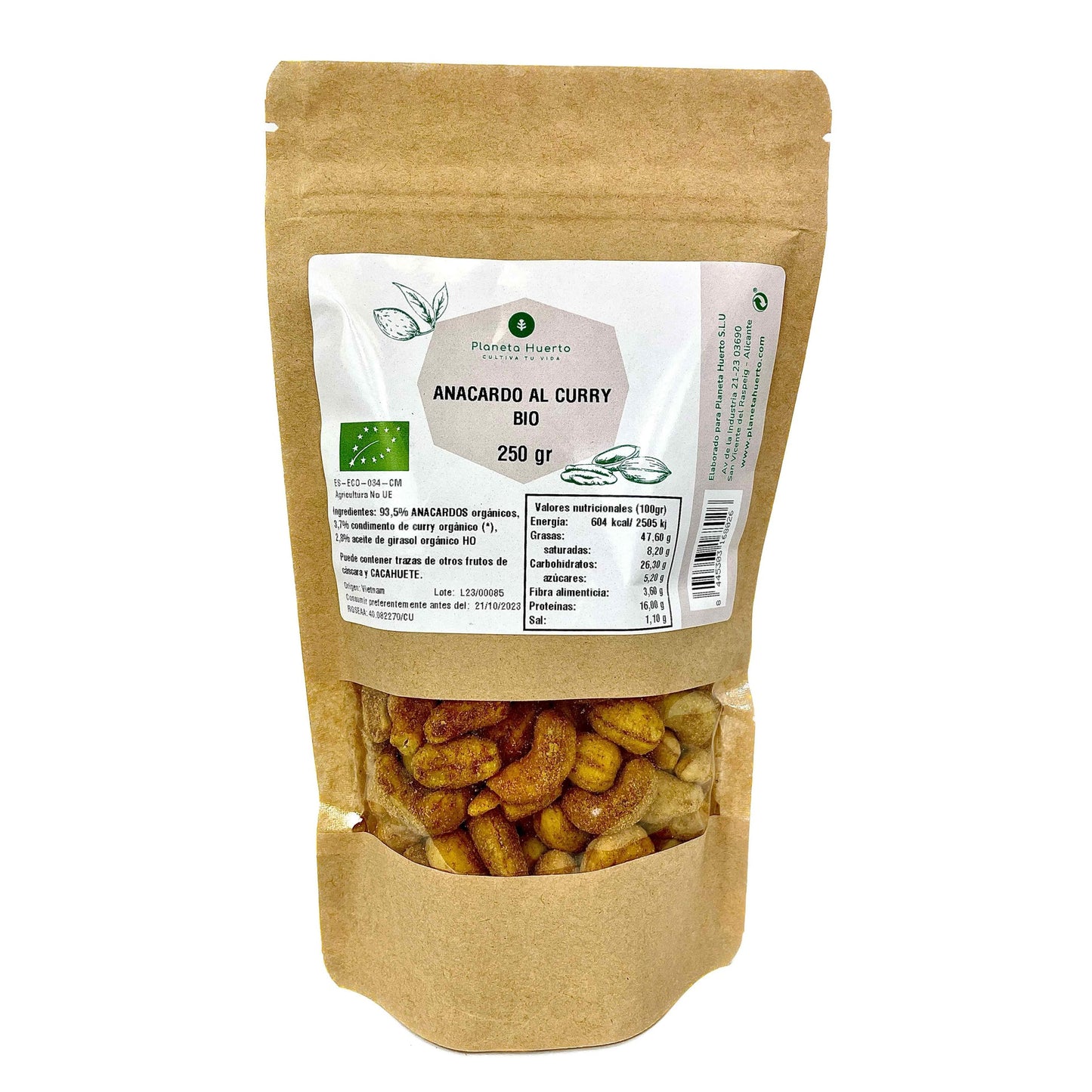 Anacardi al curry ECO Planeta Huerto 250 g