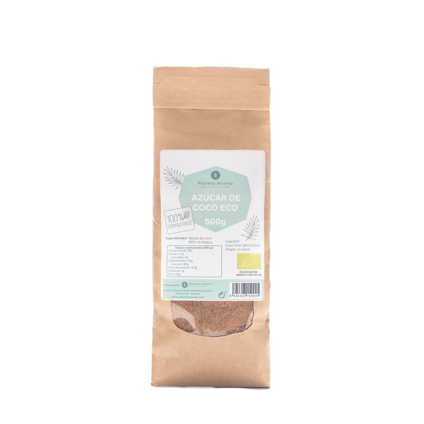 Zucchero di cocco ECO Planeta Huerto 500gr
