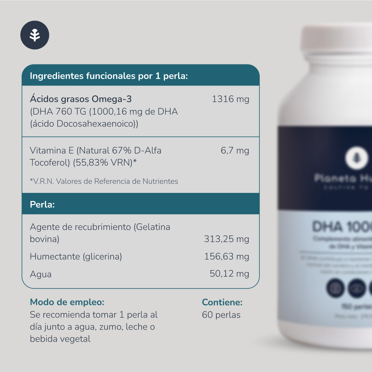 DHA 1000 mg Planeta Huerto 60 capsule