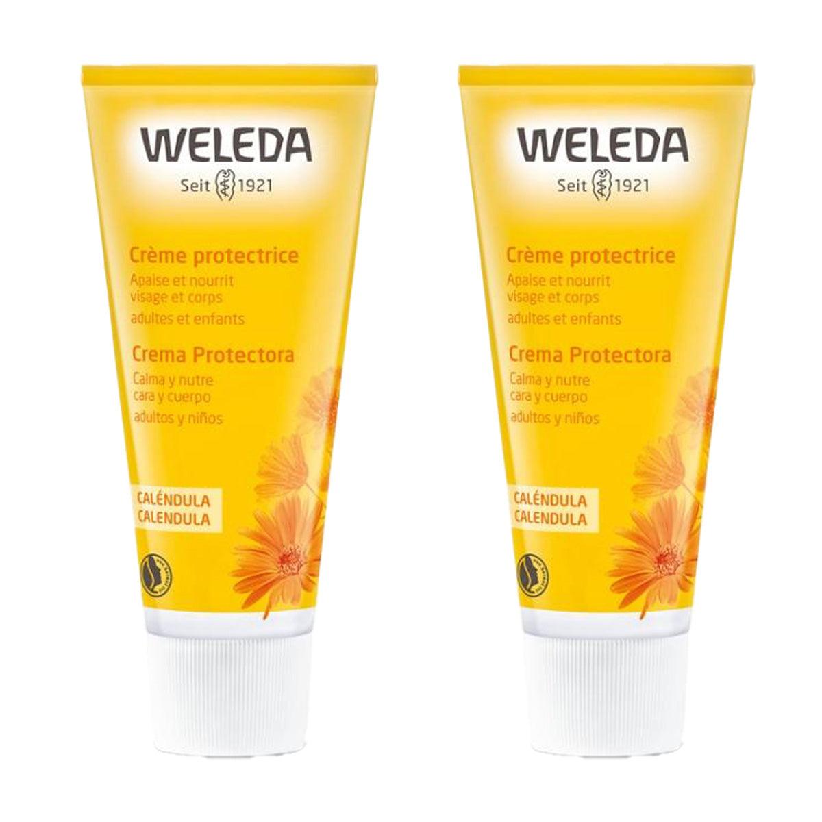 2x Weleda Calendula gezichts- en lichaamscrème 75 ml