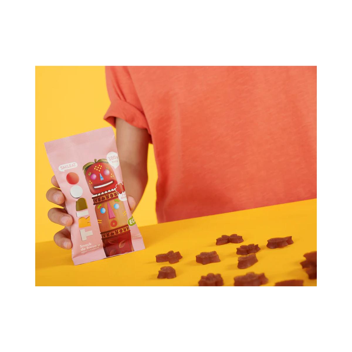 Confezione da 15 snack alla fragola e mela ECO 25 g, Triboo