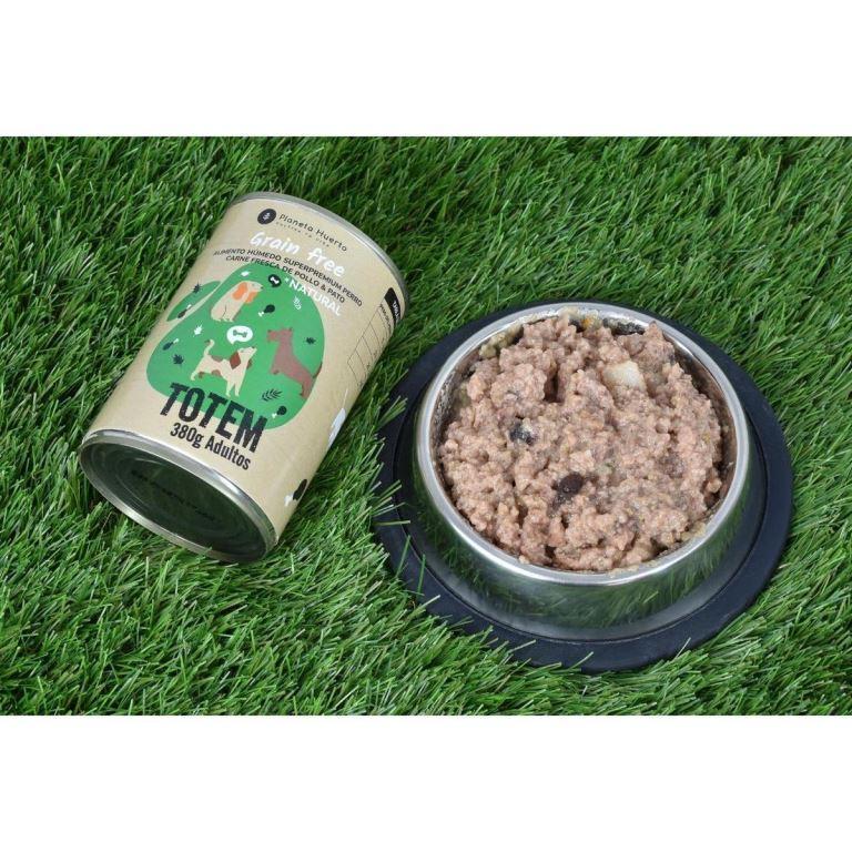 Confezione 6 x Cibo umido per cani Superpremium senza cereali Pollo e Anatra 380 g Planeta Huerto