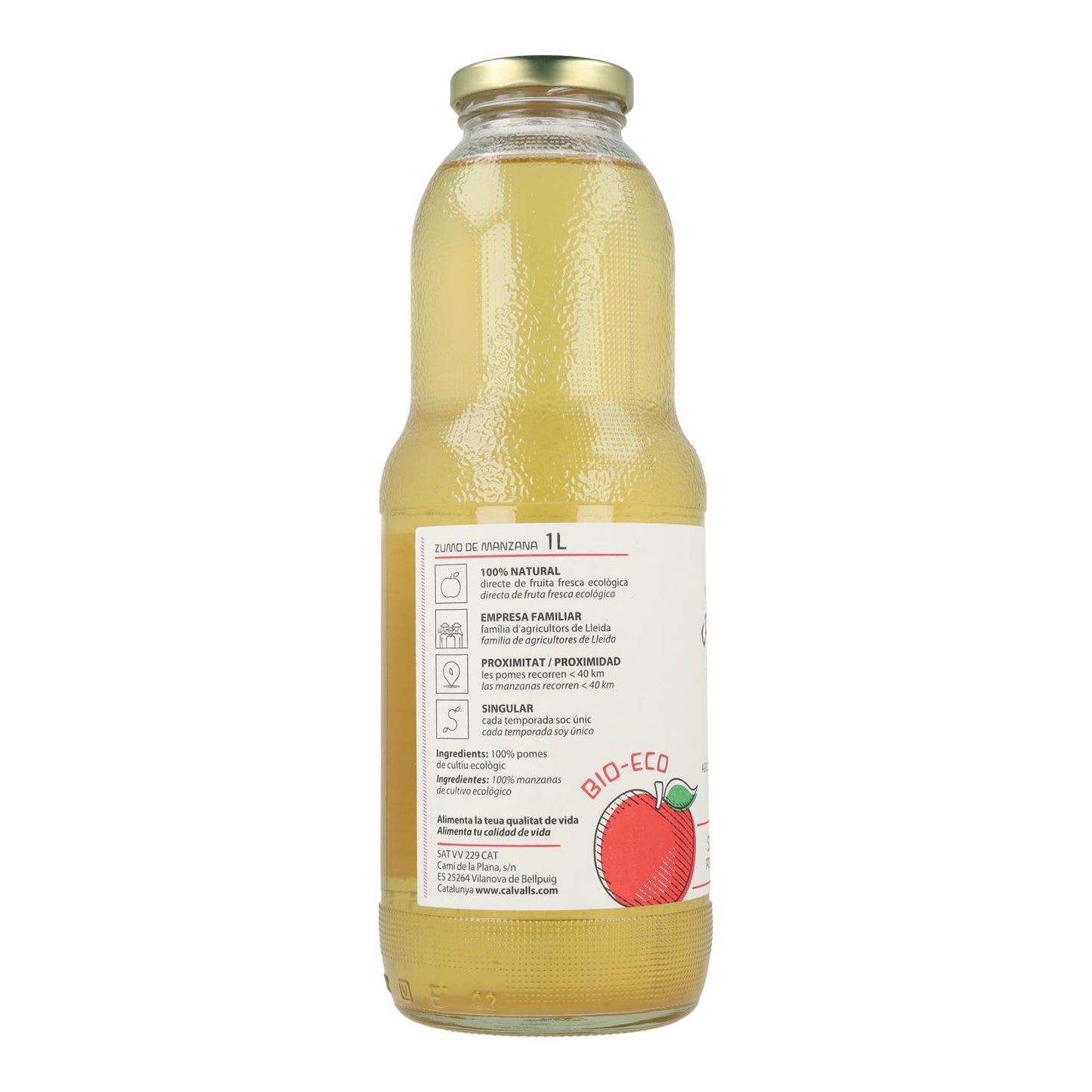 Cal Valls Organic Apple Juice 1 L