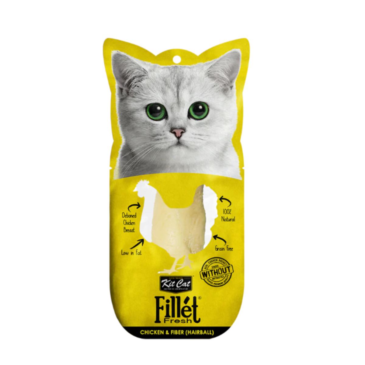 Cat FilletFresh Kit - Chicken and Fibre (Hairball) 30 g Natural snack for cats