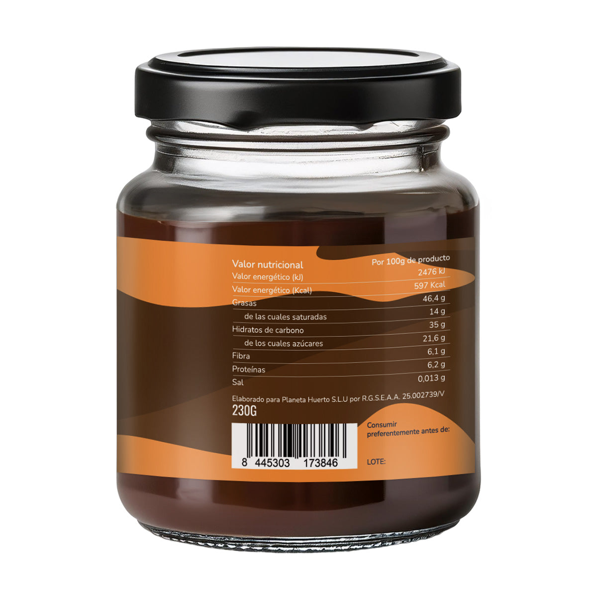 Johannisbrot und Kakao Creme ohne Zucker ECO Planeta Huerto 230 gr.