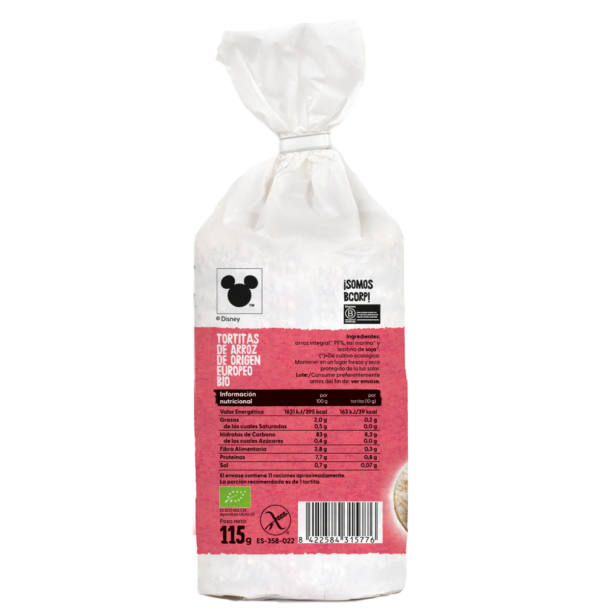 Tortitas de Arroz Bio edición Disney Ecocesta 115 g