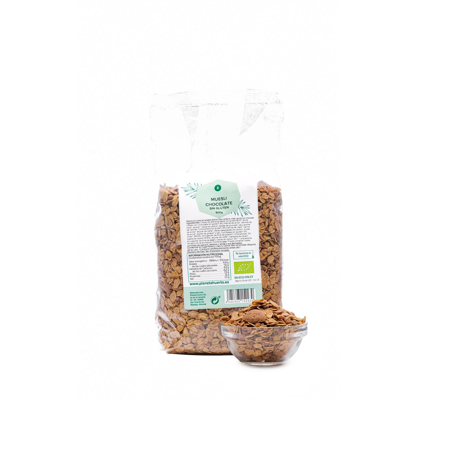 Muesli al cioccolato senza glutine ECO Planeta Huerto 500 g