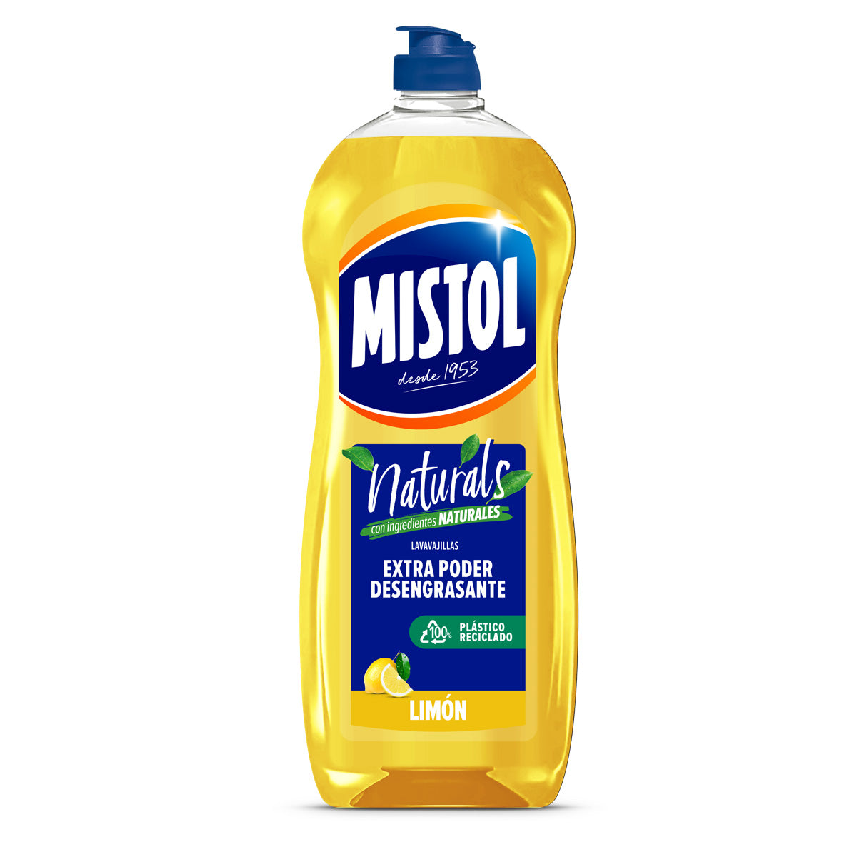 Detergente concentrato per piatti a mano al limone con potere sgrassante extra Mistol naturals 650 ml