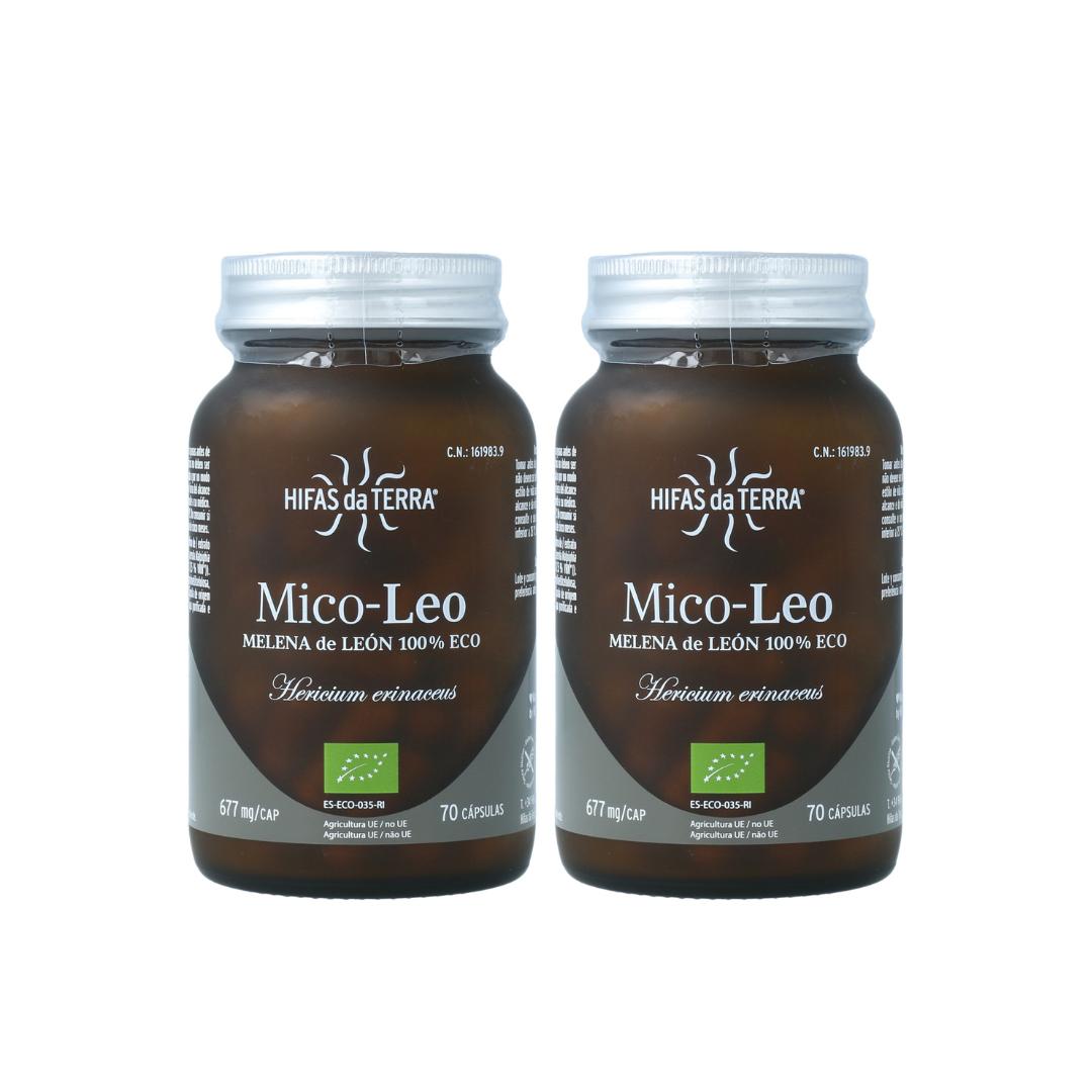 Confezione da 2 Mico Leo Melena de León BIO Hifas da Terra 677 mg 70 capsule