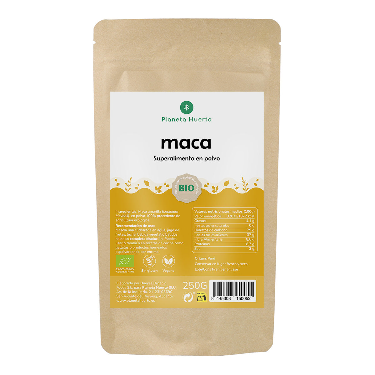 Maca in polvere ECO Planeta Huerto