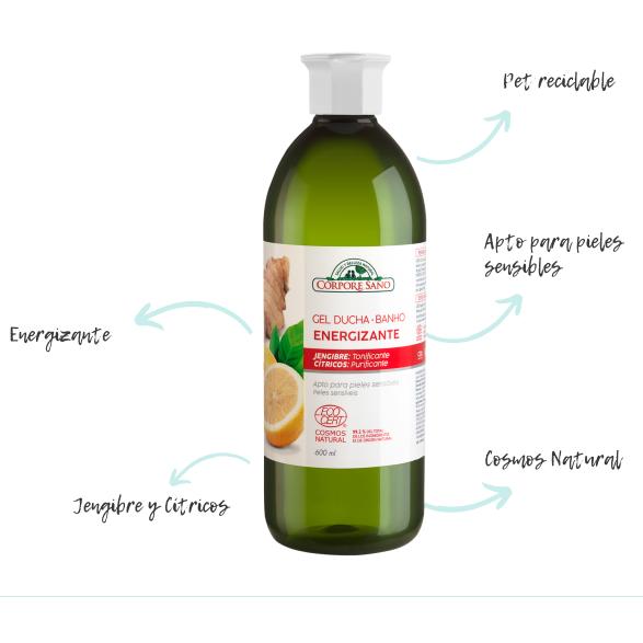 Gel douche énergisant 600 ml Corpore
