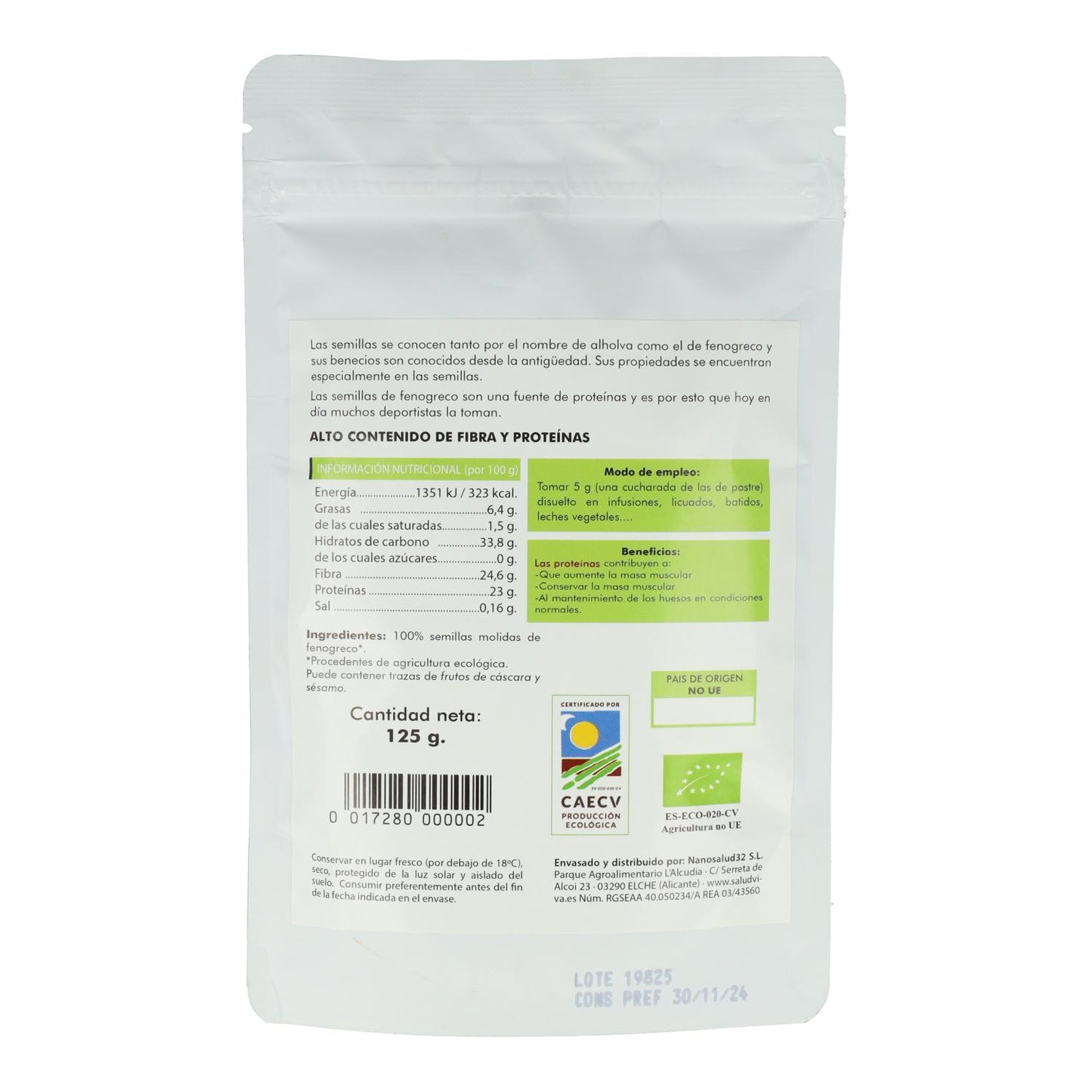 Gemalen fenegriek Salud Viva 125 g