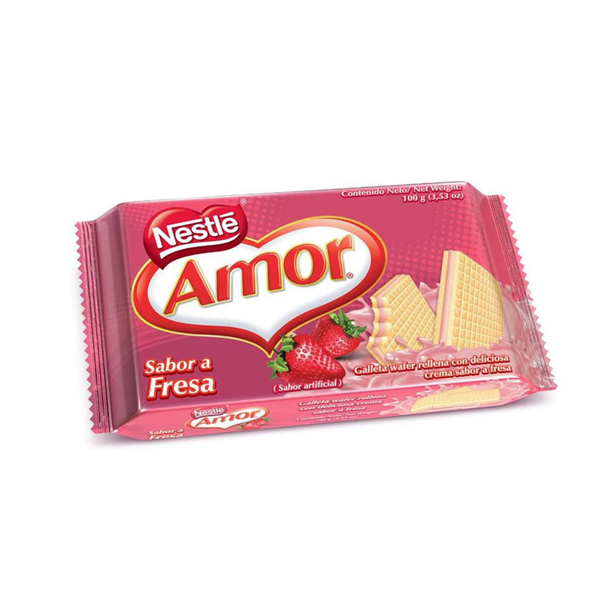 Biscotti Amor Fresa Wafer Nestlé 100 g