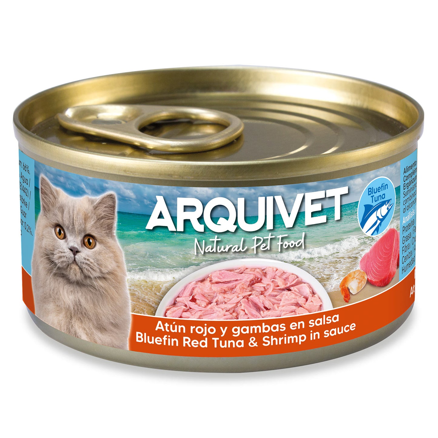 Thon rouge et crevettes en sauce Arquivet 80 g Nourriture humide pour chats
