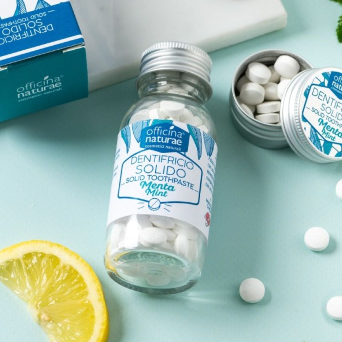 Tandpasta in tabletten met citroensmaak 115 stuks. Biologisch Officina Naturae