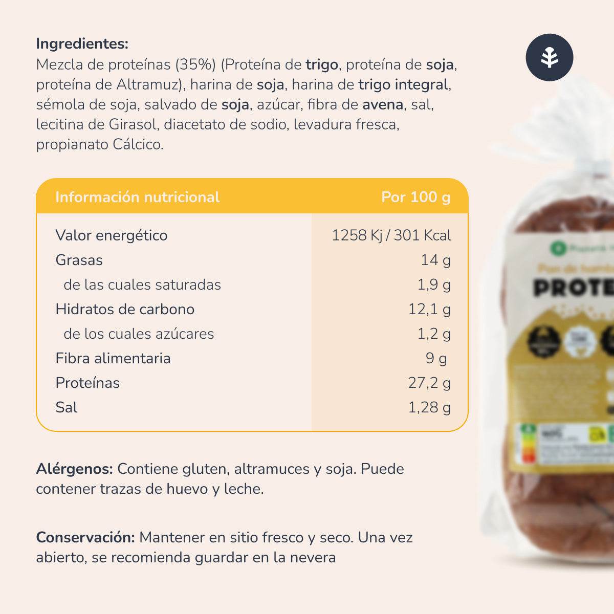 Panino proteico per hamburger Planeta Huerto, 2 x 80 grammi
