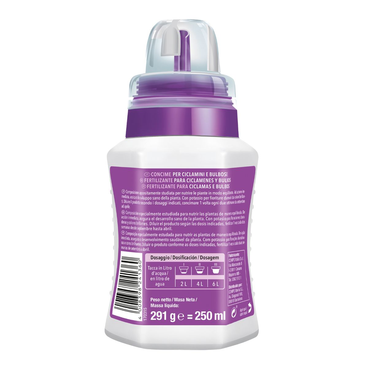 Engrais Compo pour cyclamens et bulbes 250 ml