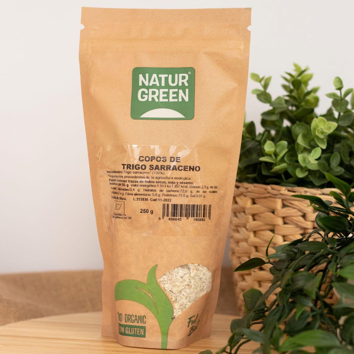 Fiocchi di grano saraceno BIO senza glutine Naturgreen, 250 g