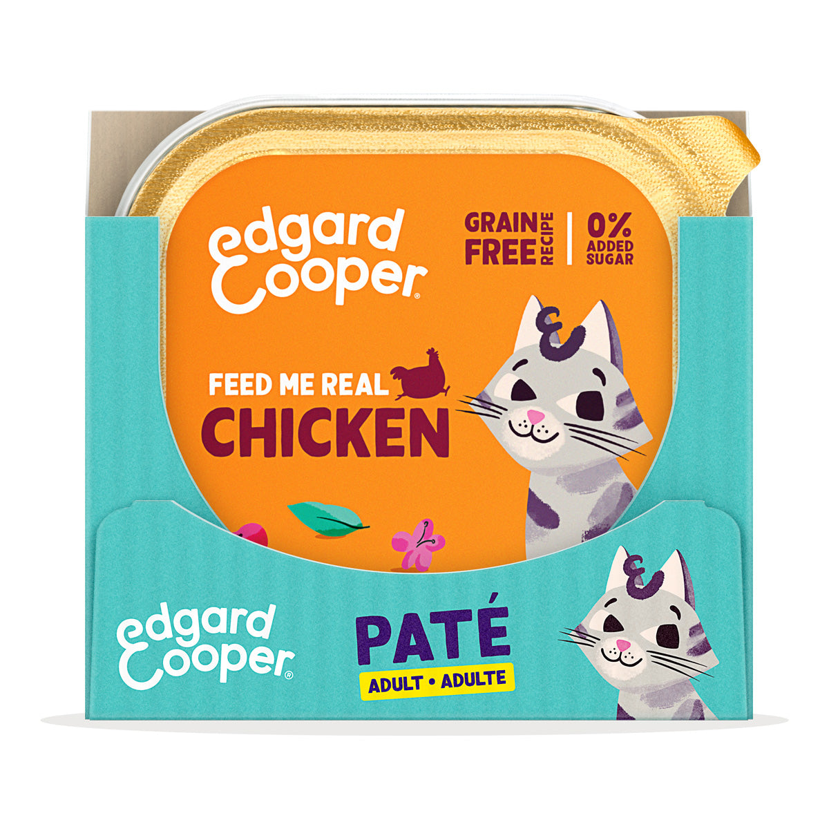 Nassfutter für Katzen Pastete Freilandhuhn Edgard & Cooper 85 g