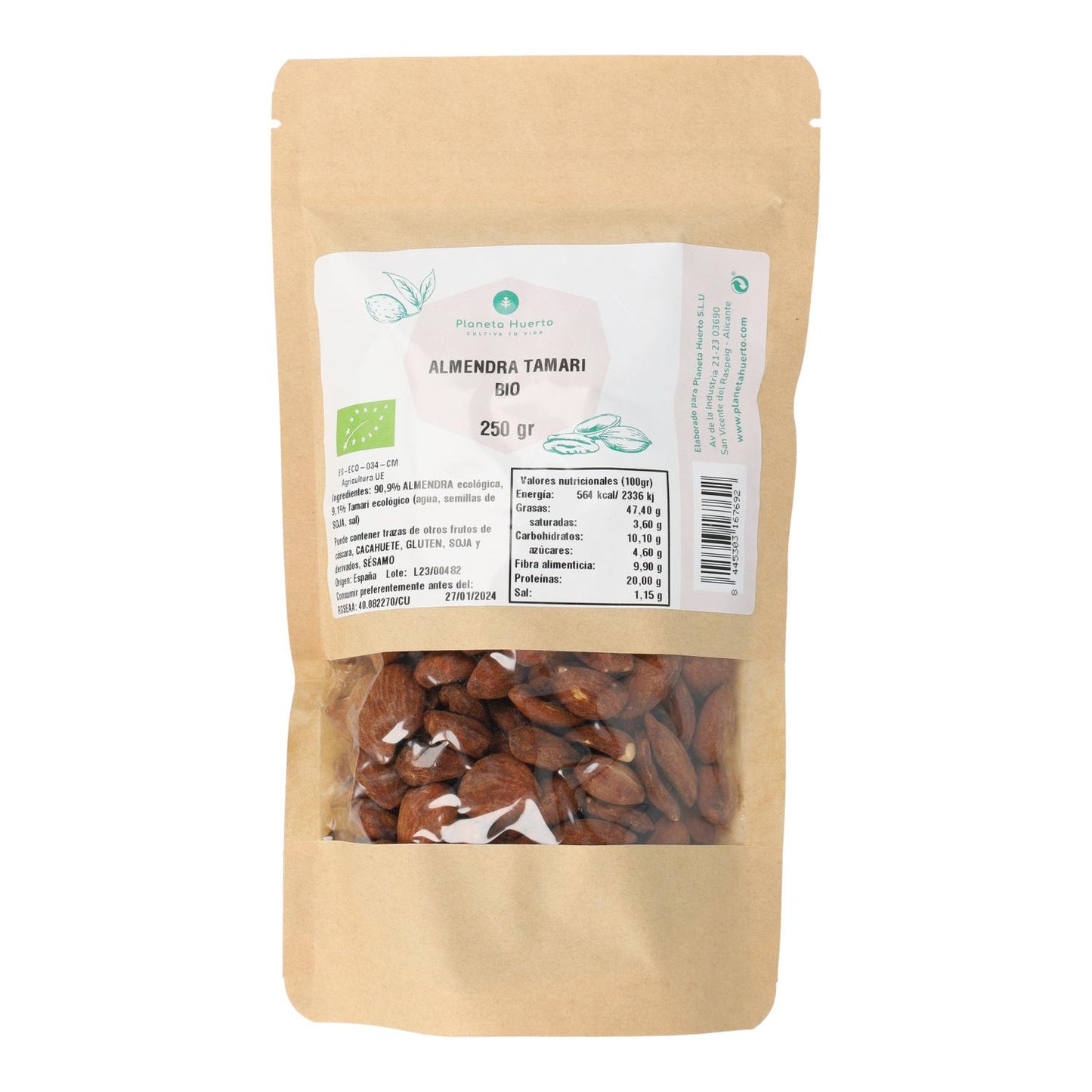 Mandel tamari ECO Planeta Huerto 250 g