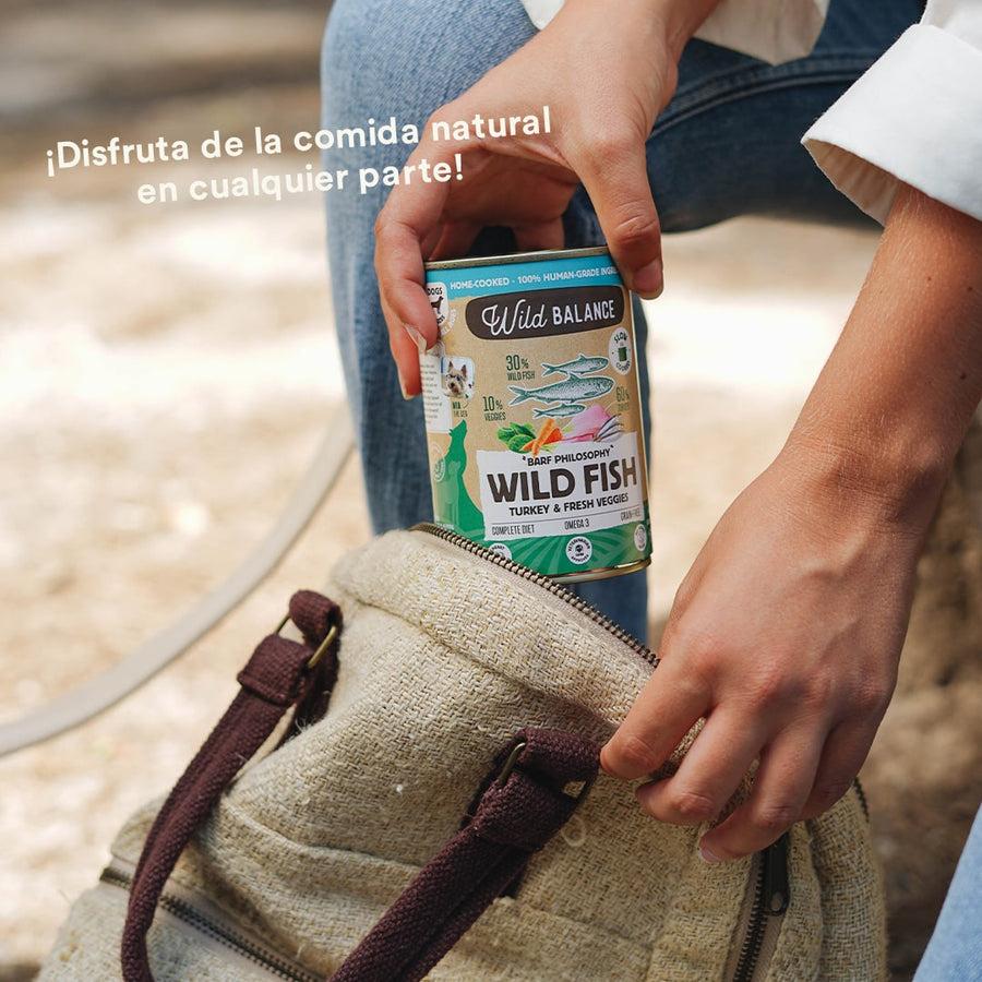 Confezione di pesce e tacchino in scatola BARF per cani 6 x 400 g Wild Balance