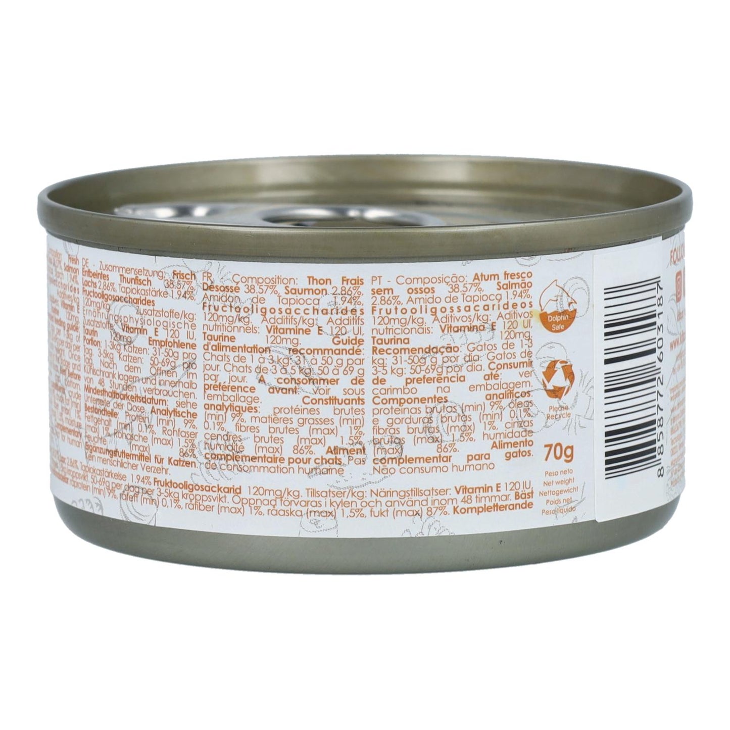 Confezione da 24 Kit Cat Lata Gravy - Tonno e salmone 70 g Cibo umido per gatti in salsa