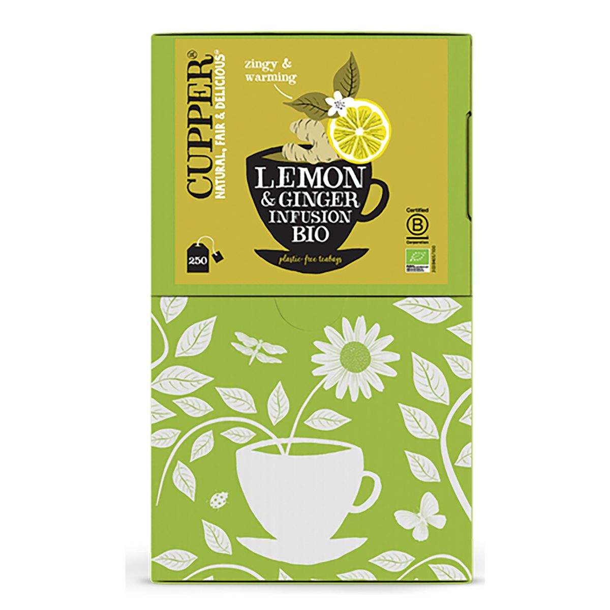 Infuso al limone e zenzero biologico Cupper 250 bustine
