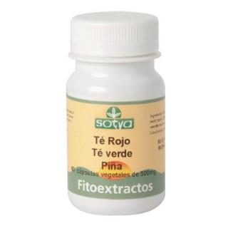 Rode thee + groene thee + ananas Sotya, 60 capsules