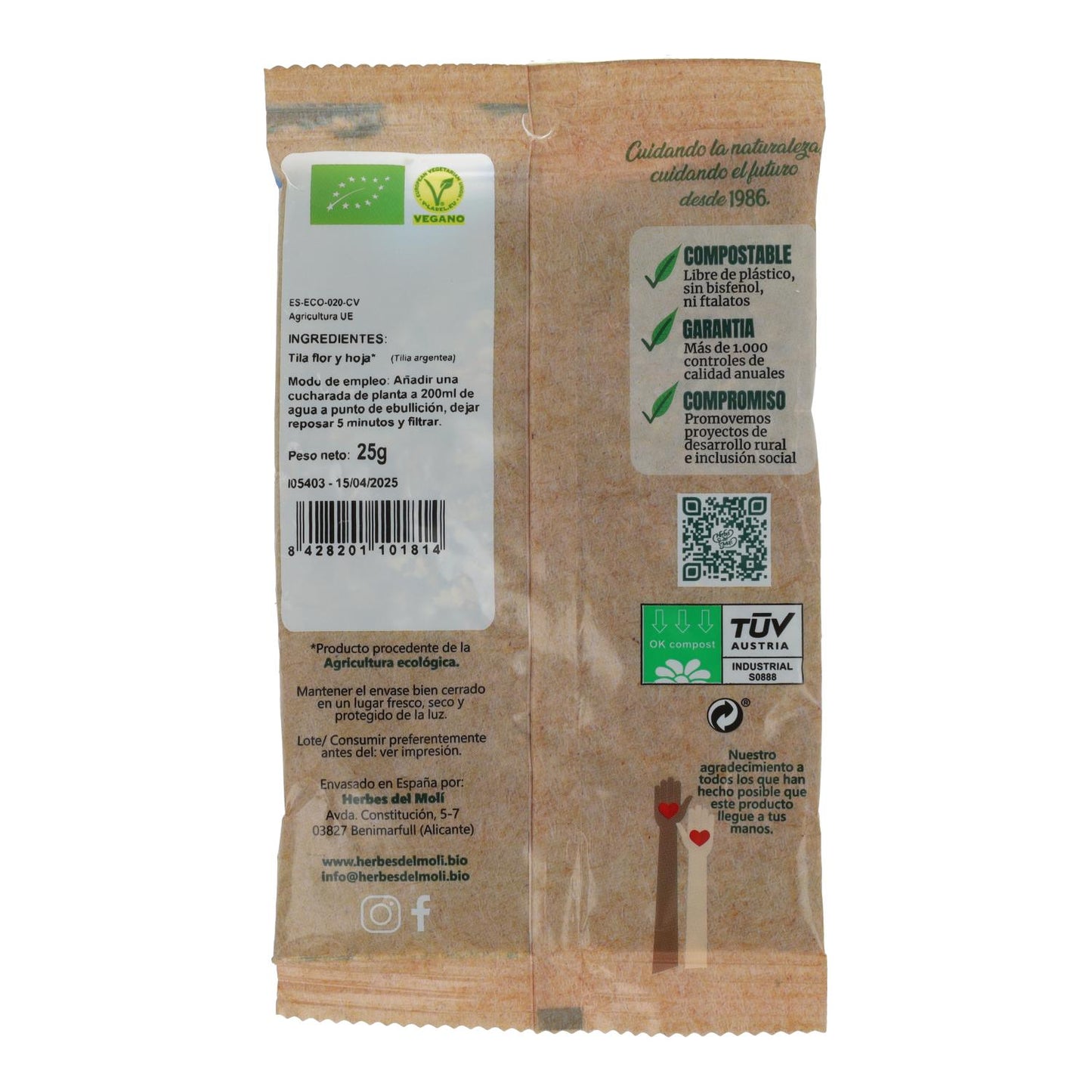 Linden leaves Herbes del Molí, 25 g