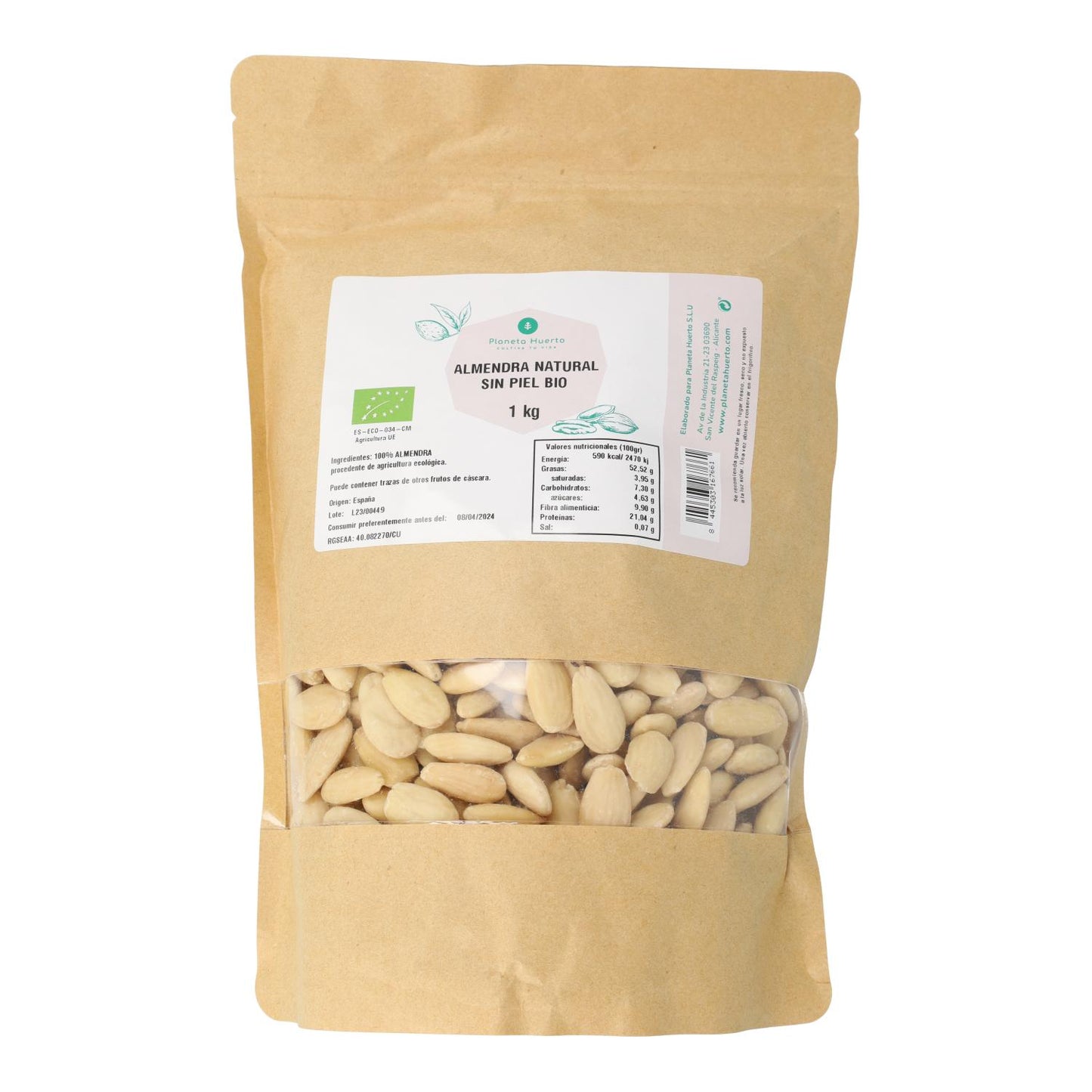 Amandes blanchies ECO Planeta Huerto 1 kg