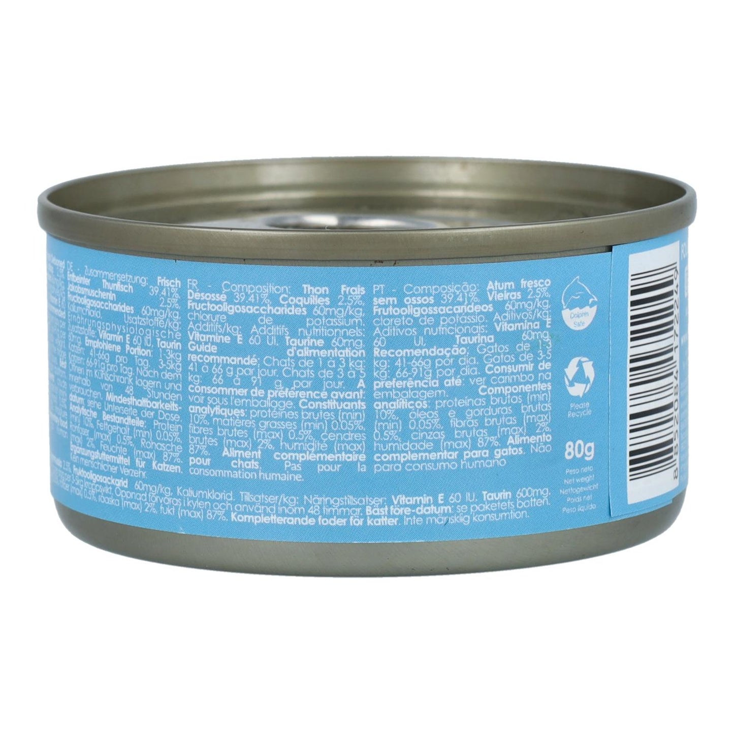 Kit Cat Lata Toppers - Tonno & Capesante 80 g Cibo umido per gatti in gelatina
