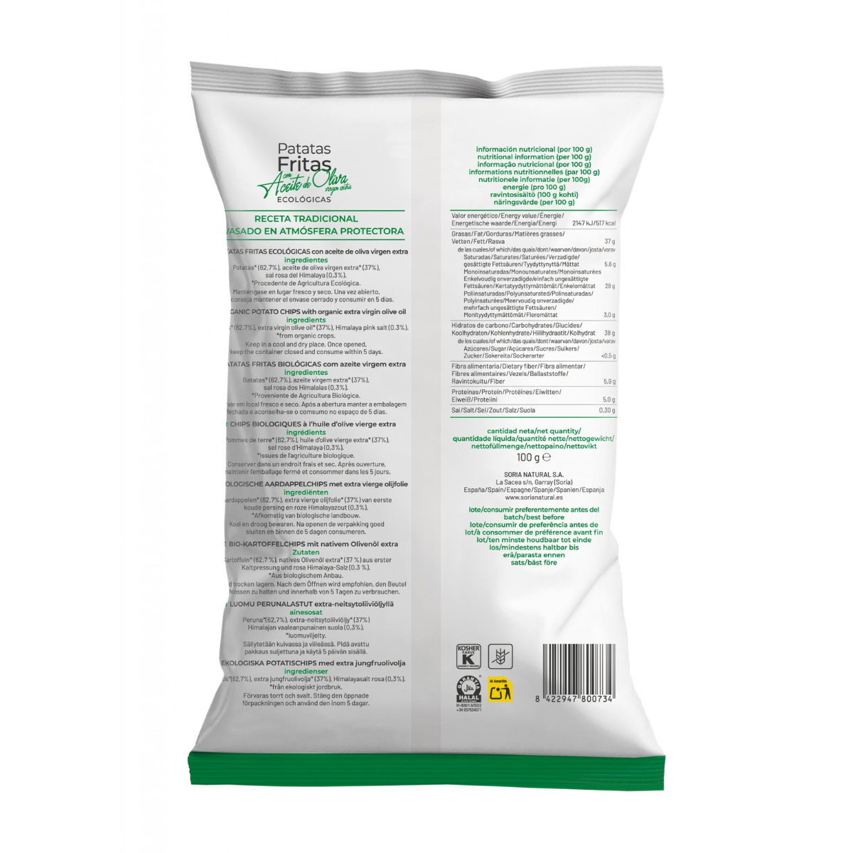 Bio-Kartoffelchips Soria Natural 100 g