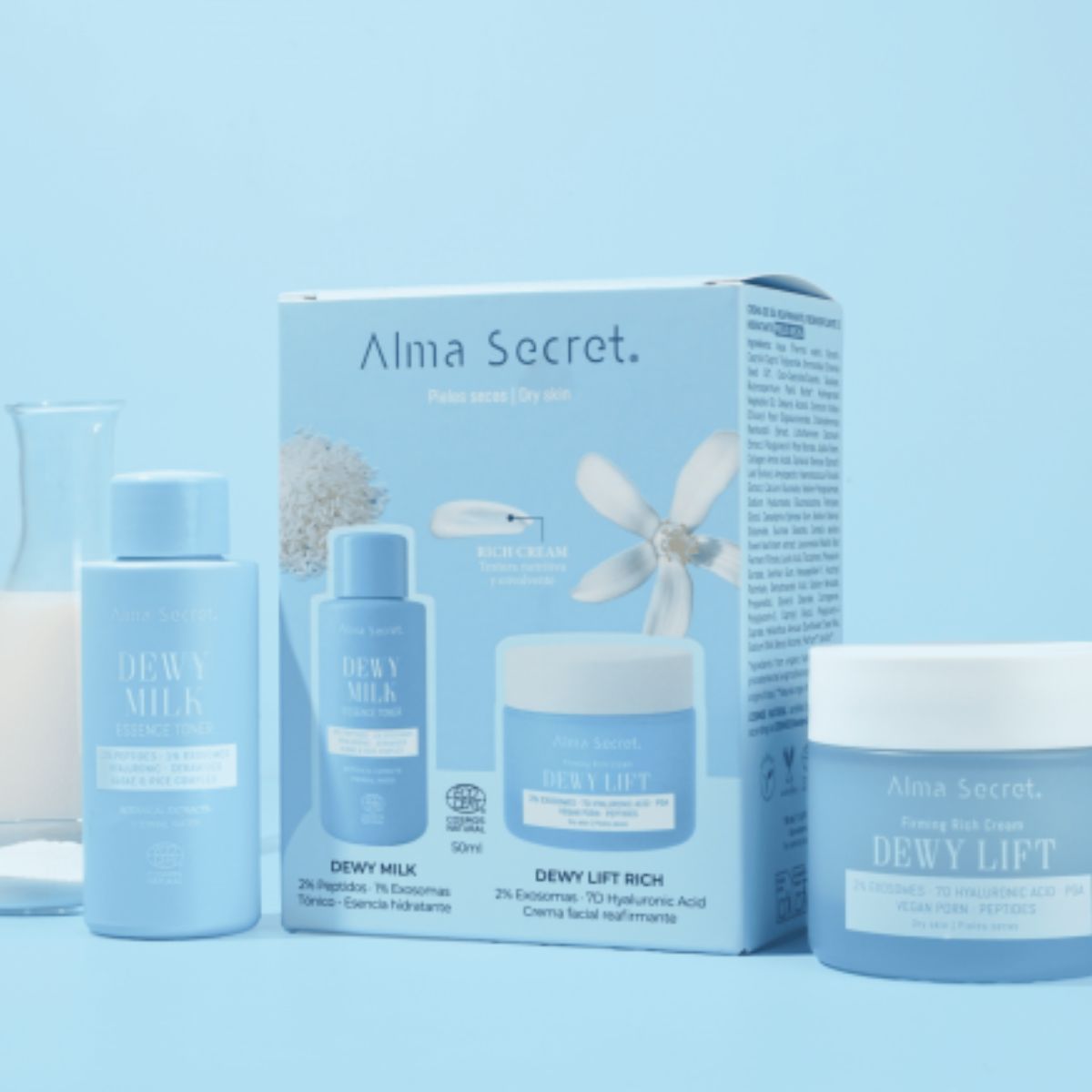 COFANETTO: CREMA GIORNO DEWY LIFT "RICH" PELLE SECCA 50 ML + MINI TONICO DEWY MILK 50 ML