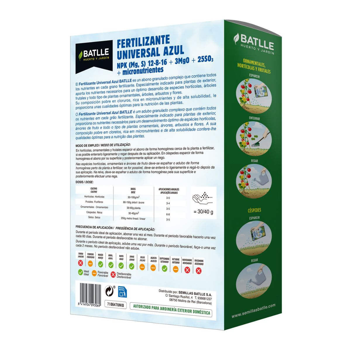 Fertilizzante universale Azul Batlle 2,5 kg