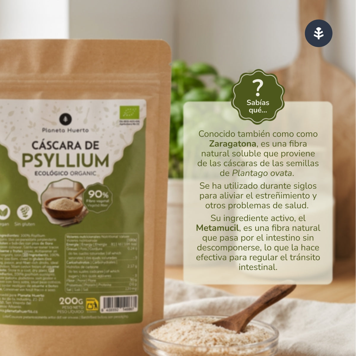 Psylliumskal ECO Planeta Huerto 200 g
